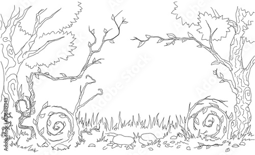 Nature Car Form Line Drawing