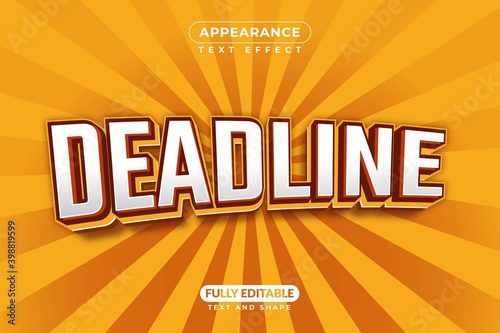 Deadline Task Text Style Effect Appearance