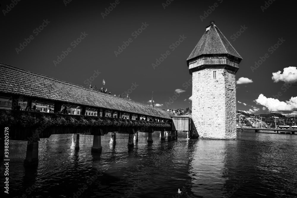 Chapel Bridge in the city of Lucerne - travel photography