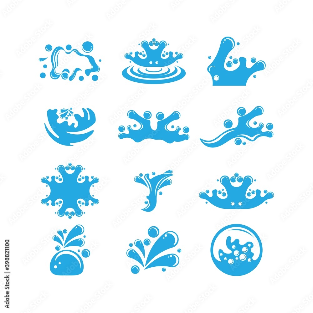 water splash icon vector illustration design template
