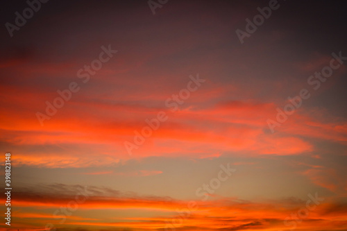 red sunset sky © Sook
