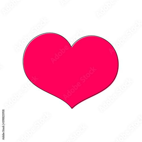 Heart icon, flat graphic design template, love sign, Valentines Day symbol, vector illustration Free Download Heart icon, flat graphic design template, love sign, Valentines Day symbol, vector illustration - GFXLoad