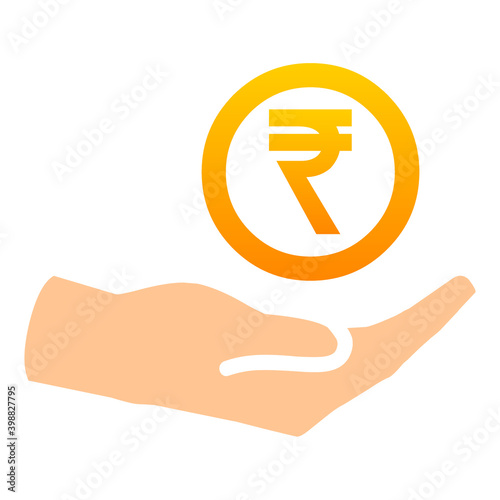Color icon for Indian Rupee Saving EPS10