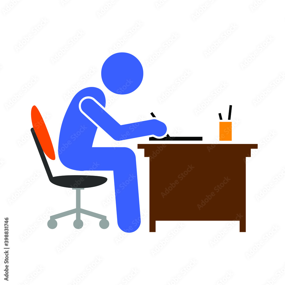 People writing on the table EPS10