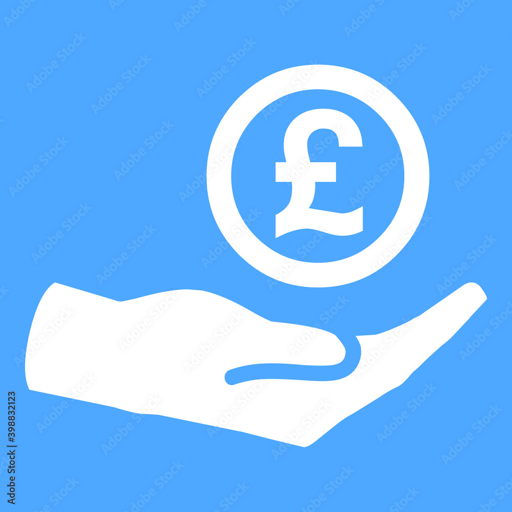 Saving icon for Great Britain Pound EPS10 Saving icon for Great Britain Pound EPS10