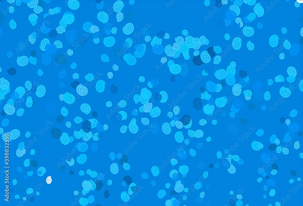 Light BLUE vector pattern with curved circles.