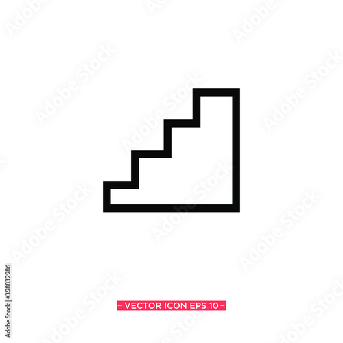 Stairs Icon Vector Illustration