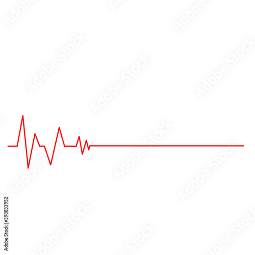 Heart beat monitor pulse line art icon for medical