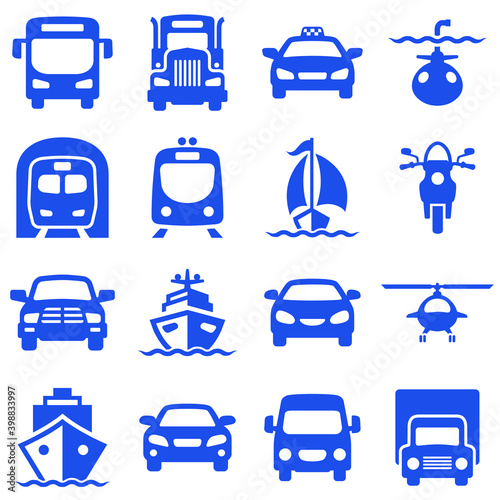 vector icon set for Transportation