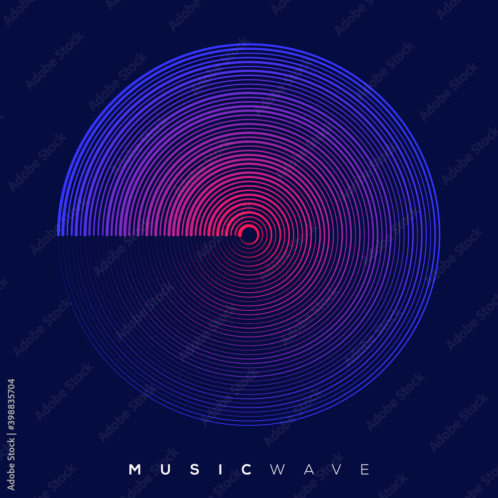 oster of the sound wave. Vector illustration music on dark background. Illustration suitable for design - Vector Illustration oster of the sound wave. Vector illustration music on dark background. Illustration suitable for design - Vector Illustration
