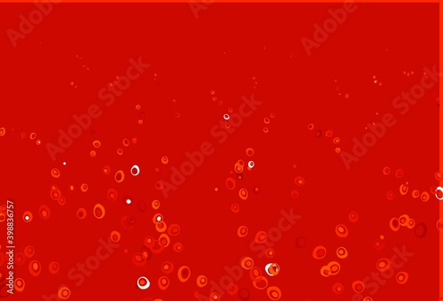 Light Orange vector pattern with spheres.