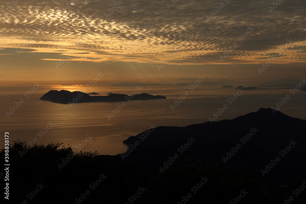 Naklejka premium 山口県 上関 夕景
