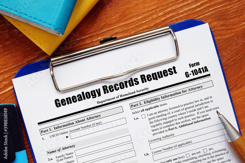 Application Form G-1041A Genealogy Records Request
