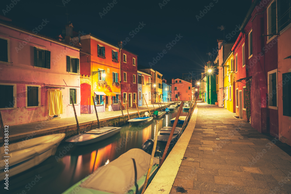 Colorful Burano island in Italy