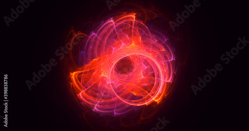 3D rendering abstract round light background