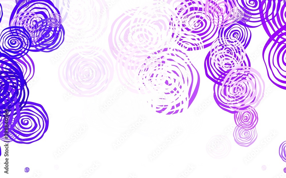 Light Purple vector doodle background with roses. Light Purple vector doodle background with roses.