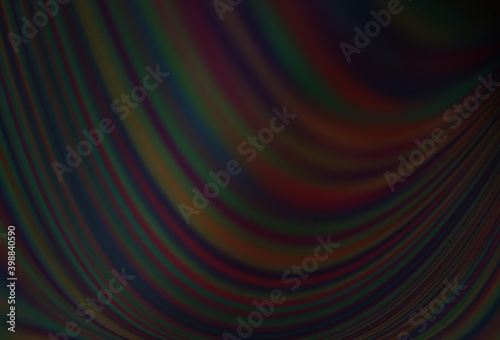 Dark Black vector backdrop with bent lines.
