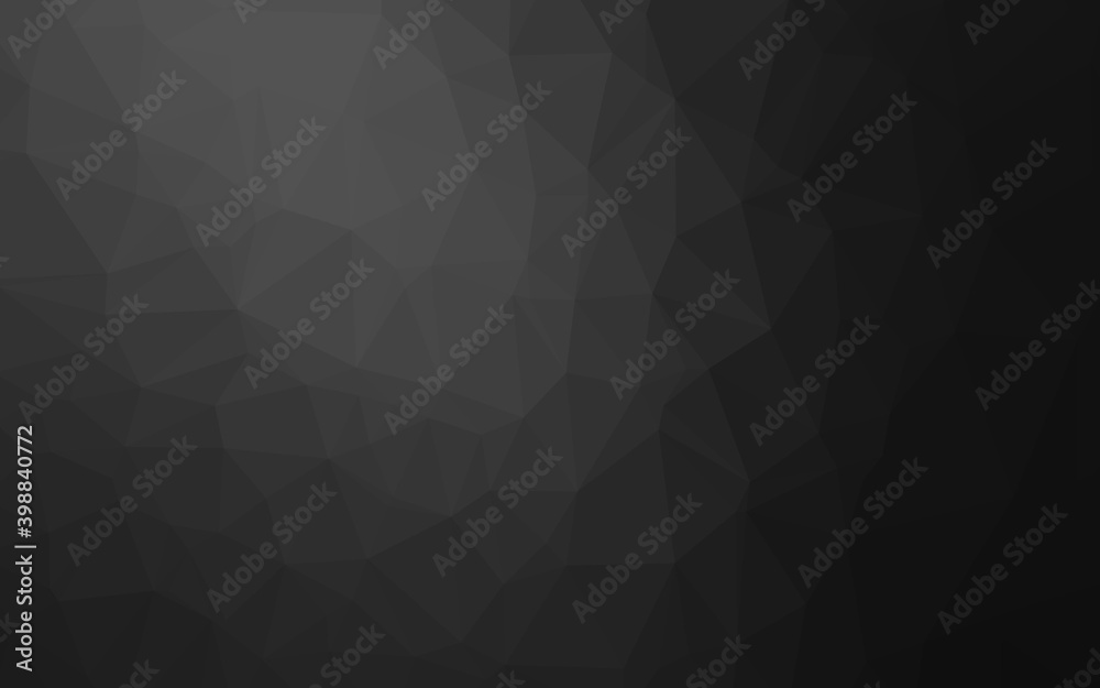 Dark Silver, Gray vector low poly layout. Brand new colorful illustration in with gradient. Template for a cell phone background.