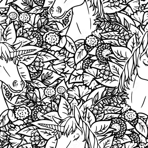 I Believe in Unicorns Vector Pattern Design
