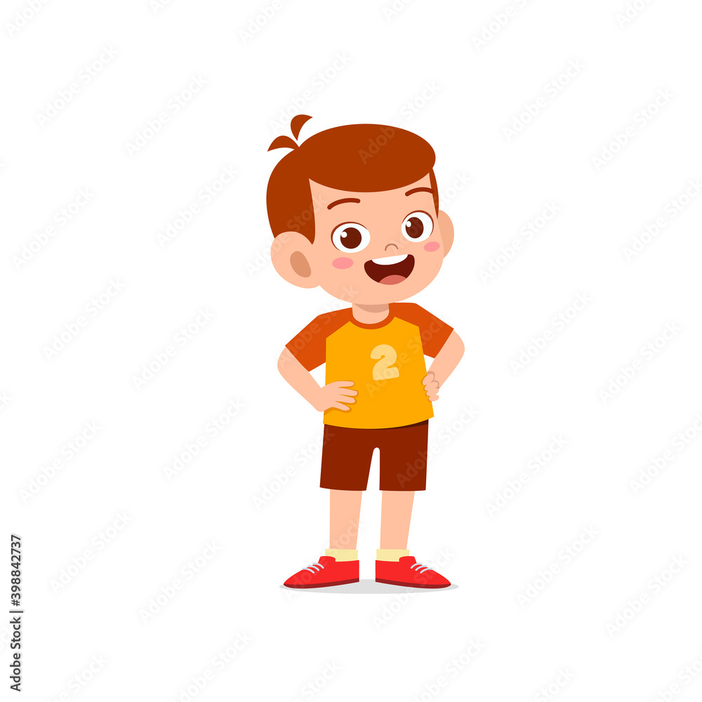 cute little kid boy stand smile with arm on hip pose expression cute little kid boy stand smile with arm on hip pose expression