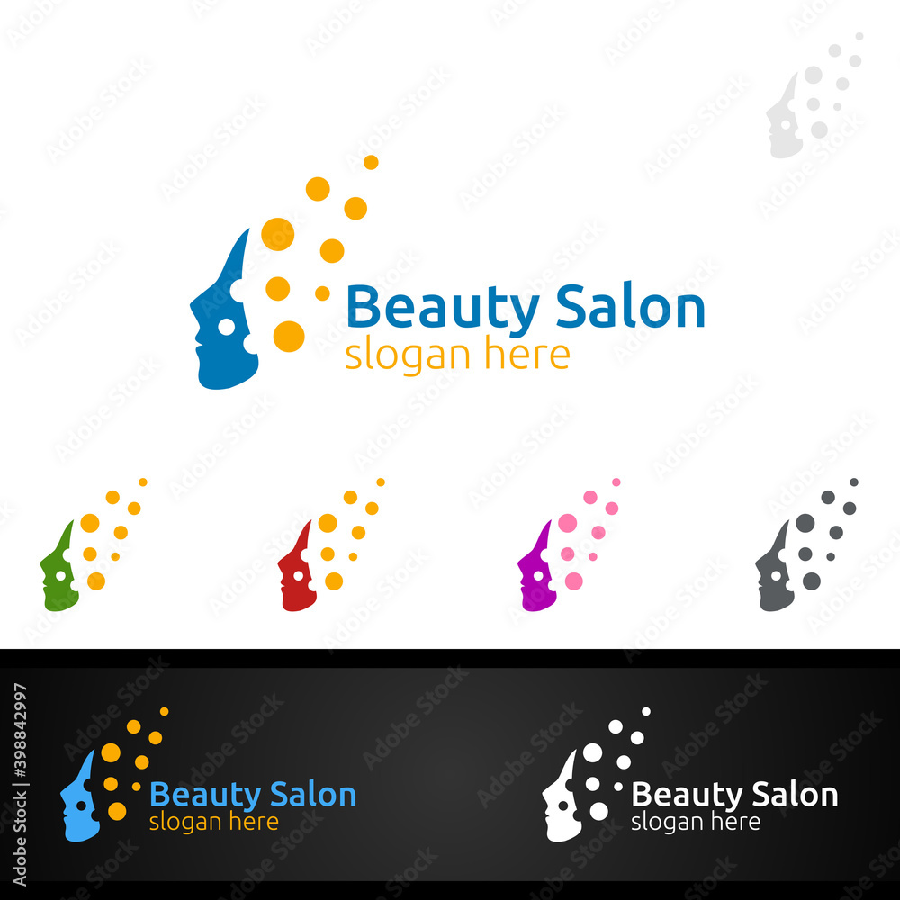 Salon Fashion Logo for Beauty Hairstylist, Cosmetics, or Boutique