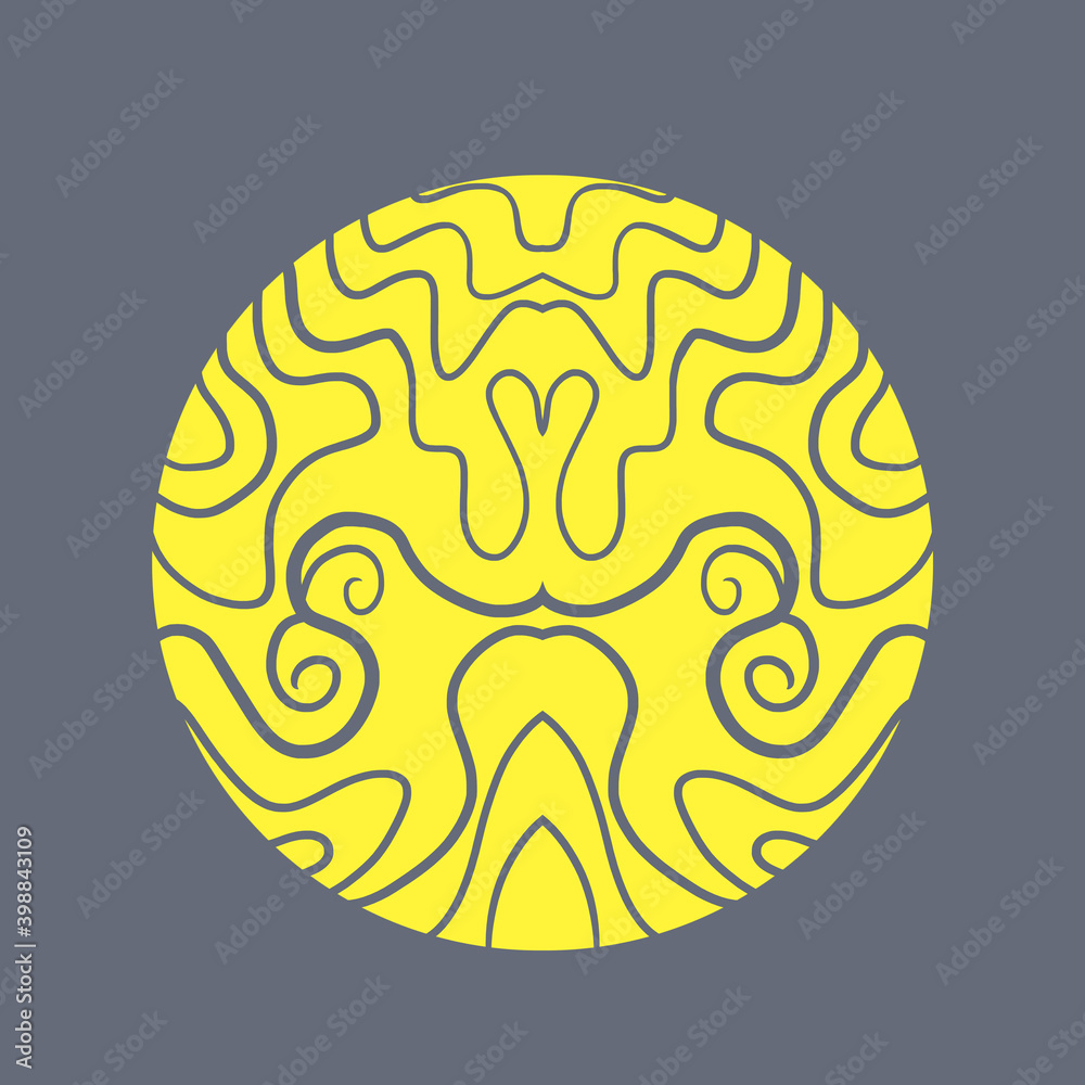 Simple gold line art illustration background design Simple gold line art illustration background design