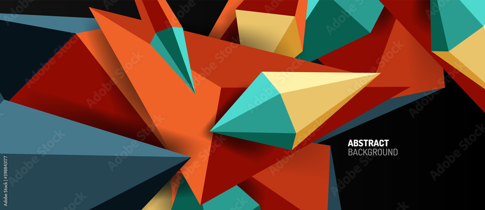 3d low poly abstract shape background vector illustration 3d low poly abstract shape background vector illustration