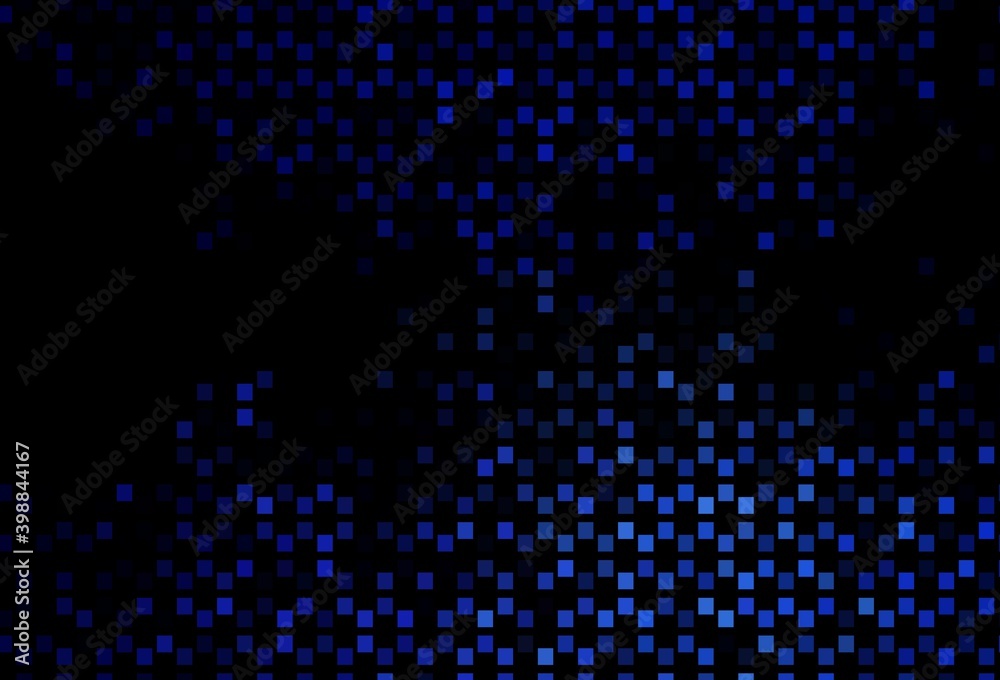 Dark BLUE vector backdrop with lines, rectangles.