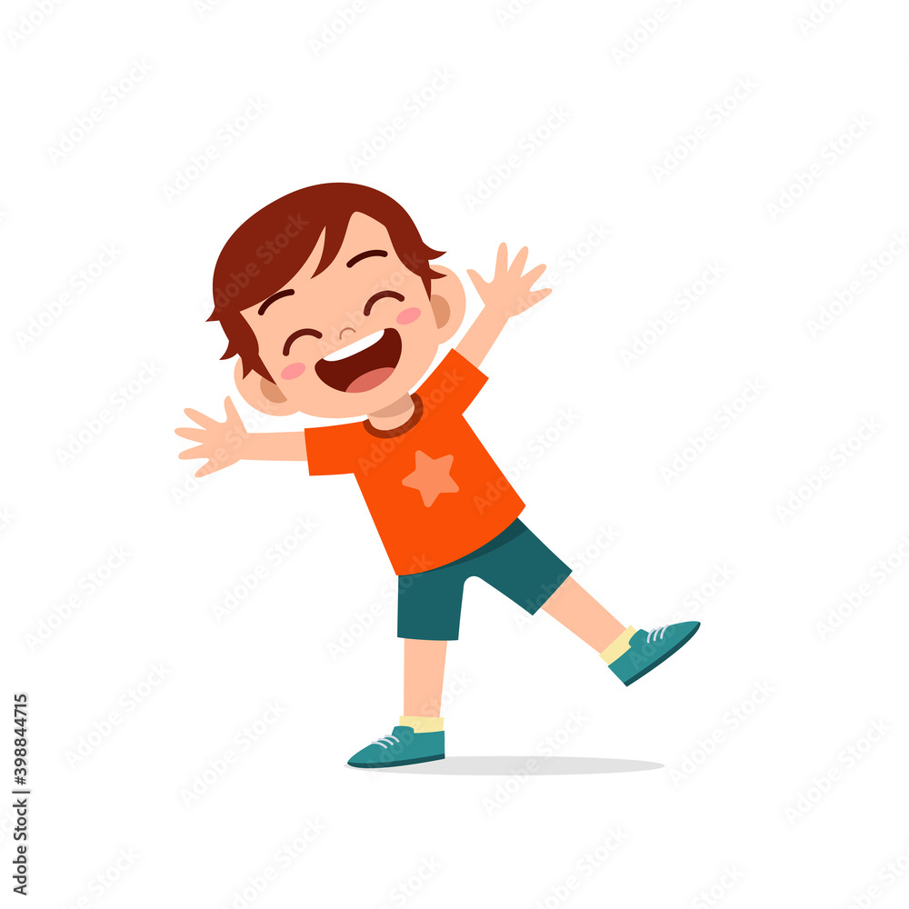 cute little kid boy show happy and celebrate pose expression cute little kid boy show happy and celebrate pose expression