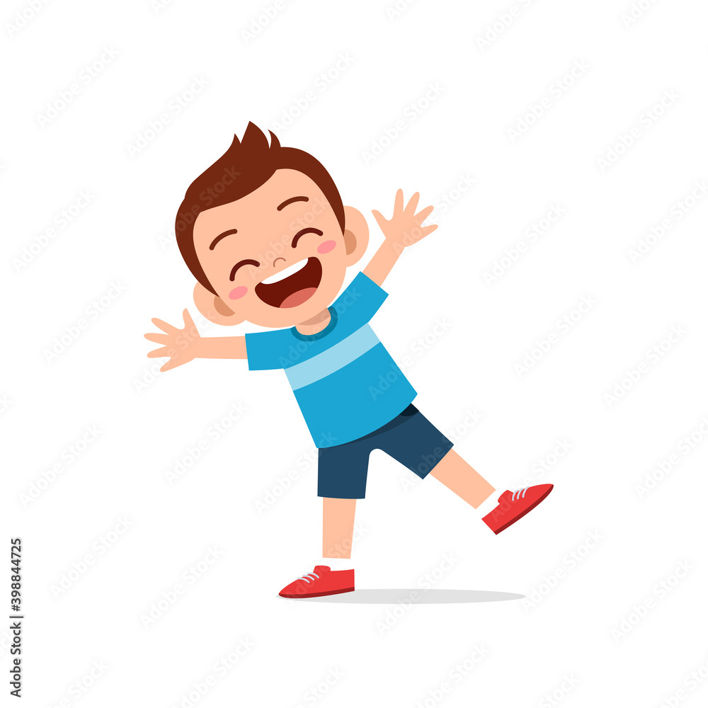 cute little kid boy show happy and celebrate pose expression cute little kid boy show happy and celebrate pose expression