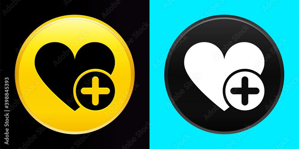 Add favorite heart icon flat exclusive button set Add favorite heart icon flat exclusive button set