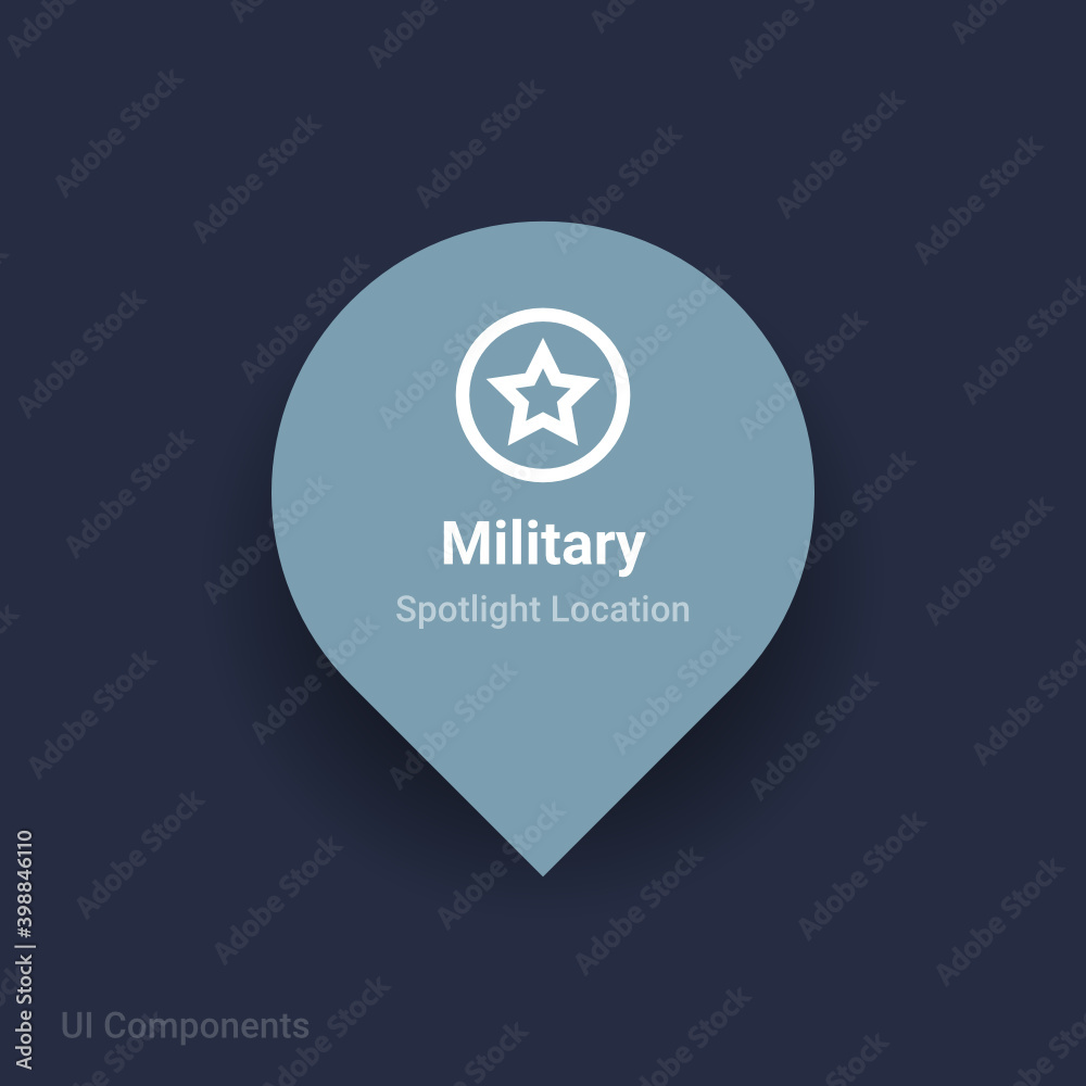 military map spotlight location vector Icon.