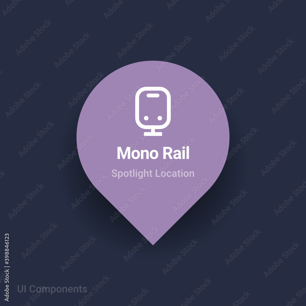 mono rail stations, lrt, metro map spotlight location vector Icon. mono rail stations, lrt, metro map spotlight location vector Icon.