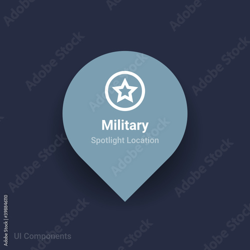 military map spotlight location vector Icon.