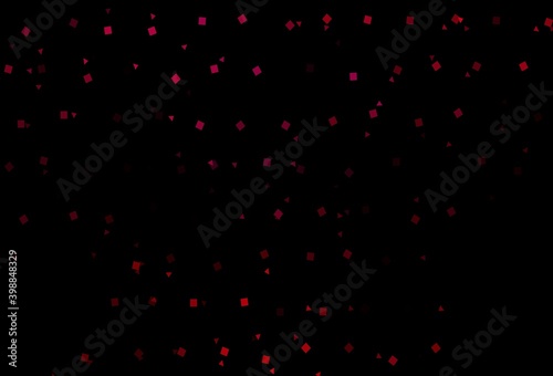 Dark Pink vector backdrop with lines, circles, rhombus.