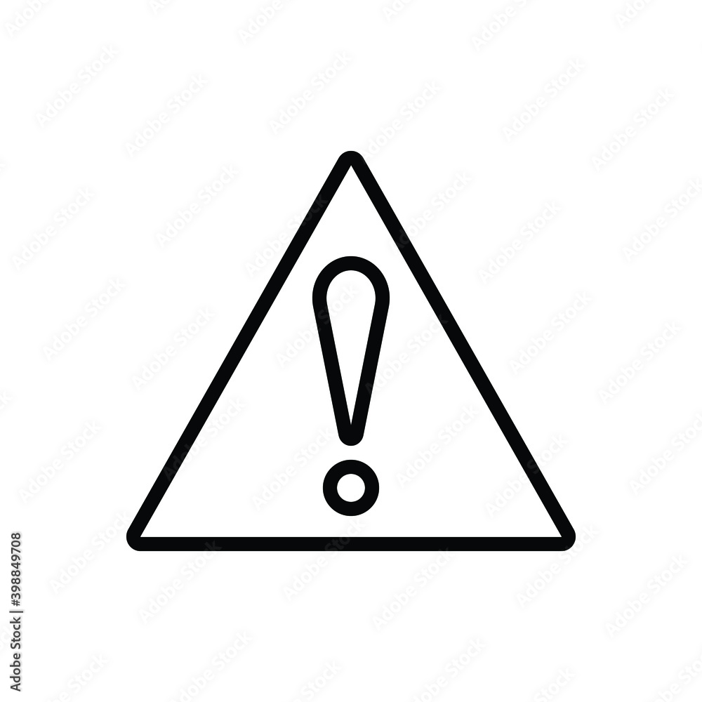 Black line icon for important sign Black line icon for important sign