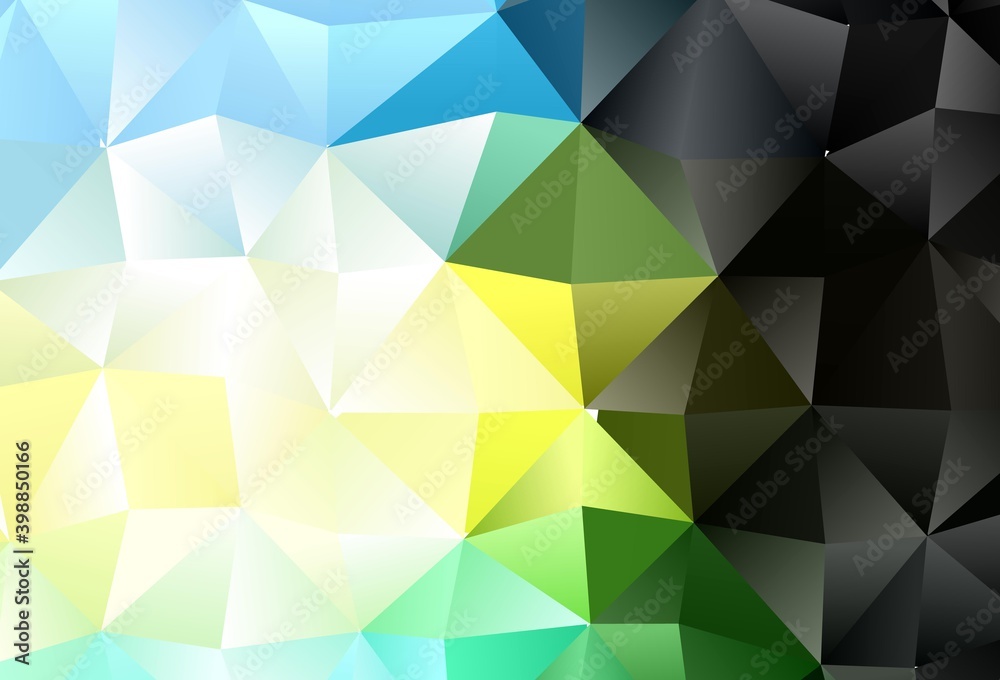 Obraz premium Dark Green, Yellow vector polygon abstract layout.