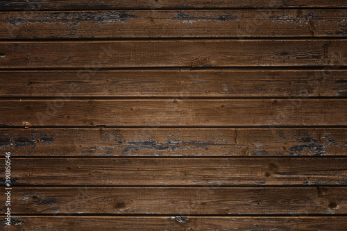 Wallpaper Mural Wooden boards background texture. Dark brown background Torontodigital.ca