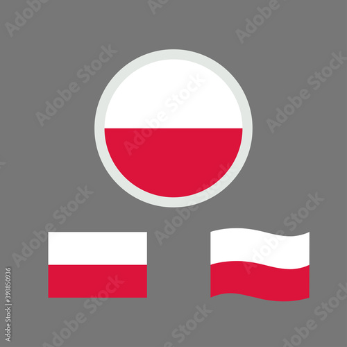 Free Download vector illustration of Poland flag sign symbol. Poland flag vector. Poland national flag. - GFXLoad