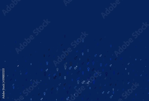 Light blue vector backdrop with gender signs.