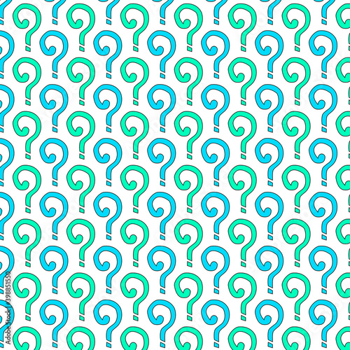 Doodle question mark seamless pattern background