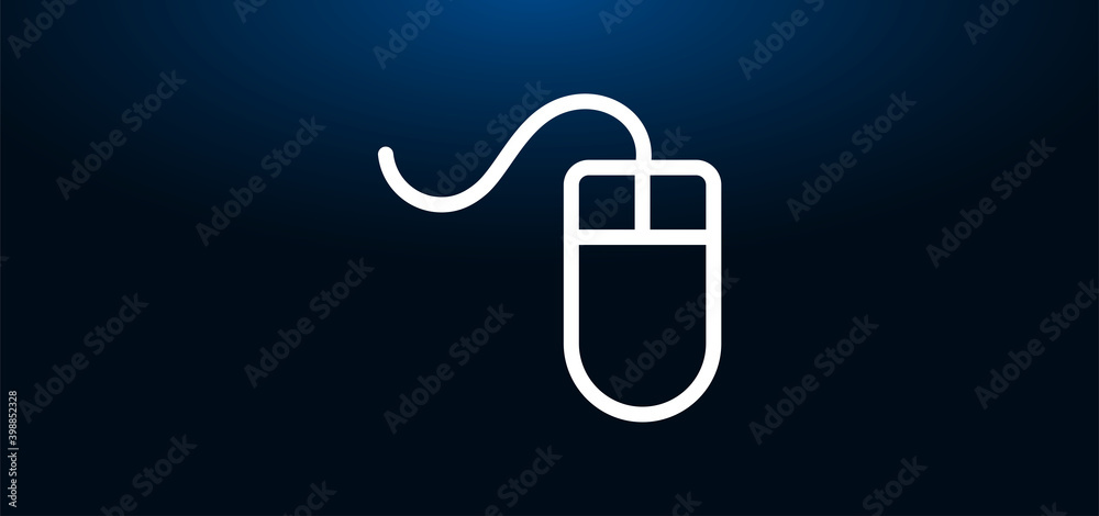 Mouse icon crystal blue banner background Mouse icon crystal blue banner background