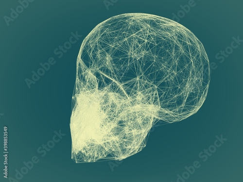 Skull 3D, illustration, art, rendering 