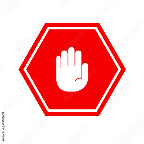 stop sign isolated on white