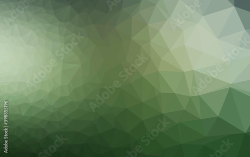Light Green vector polygonal template. Colorful abstract illustration with gradient. Brand new style for your business design.