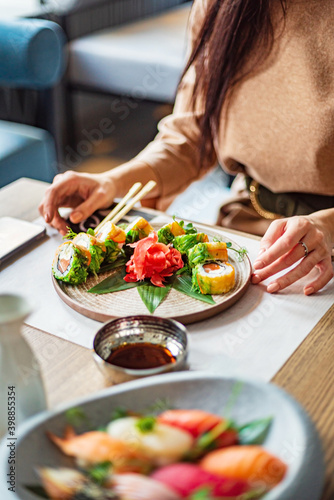 sushi set in the restaurant © Maksim Shebeko
