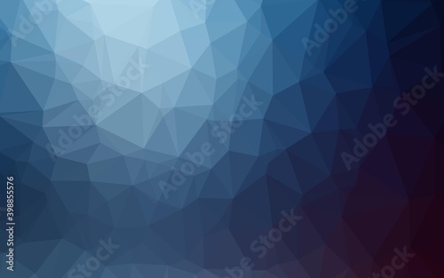 Dark BLUE vector polygon abstract backdrop. A completely new color illustration in a vague style. Completely new design for your business.