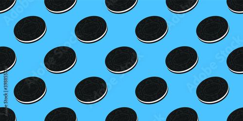 flat vector illustration design of biscuit seamless pattern for print media. Can be used for background or wallpaper content