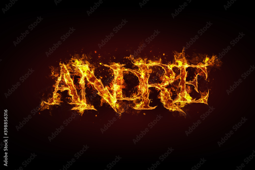 Andre name made of fire and flames Andre name made of fire and flames