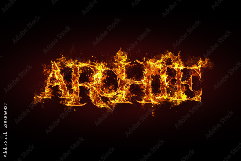 Archie name made of fire and flames Archie name made of fire and flames